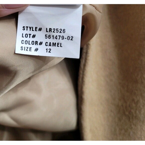 Lauren Ralph Lauren Wool Blend Double Breasted Peacoat Camel Women’s 12 - Picture 6 of 13
